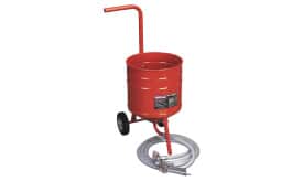 Sealey short blast gun in red with a hose, designed for efficient cleaning and blasting applications.
