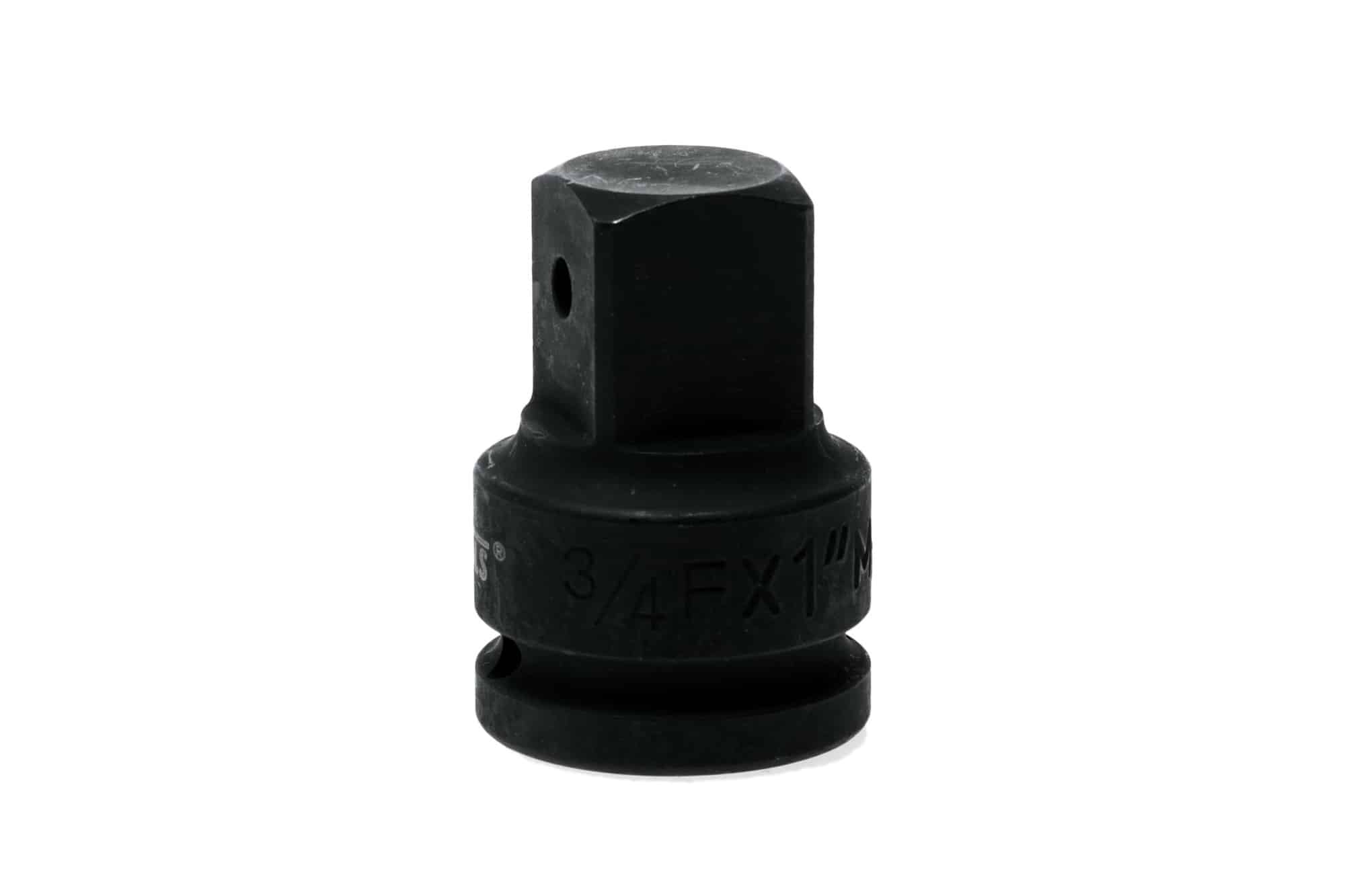 3/4 inch drive impact socket adapter with a square drive for automotive and mechanical applications, made from durable materials.