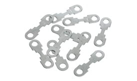 Set of 10 metal fasteners, durable and versatile, suitable for various applications in construction and DIY projects.