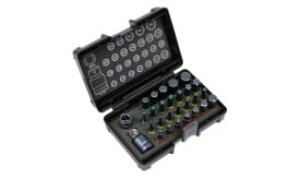 Comprehensive socket set featuring various sizes and types of sockets, stored in a durable case for easy organisation and transport.