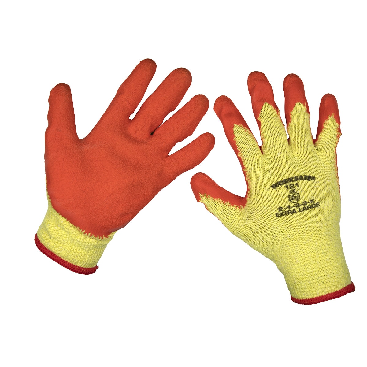 Super Grip Knitted Gloves Latex Palm (X-Large) - Pair - Triace