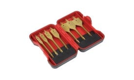 Flat Wood Drill Bit Set 7pc 1/4"Hex Shank