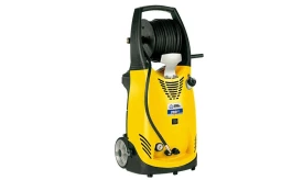 Pro Pressure Washer Model 3000 with hose reel and adjustable nozzle for efficient cleaning tasks.