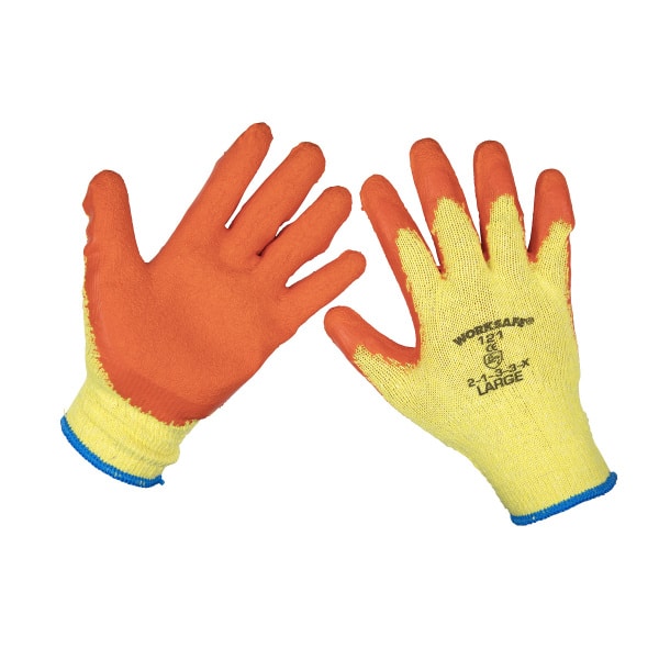 Super Grip Knitted Gloves Latex Palm (Large) - Pair - Triace